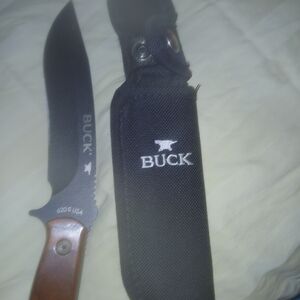 Black and Brown Knife with Sheath
